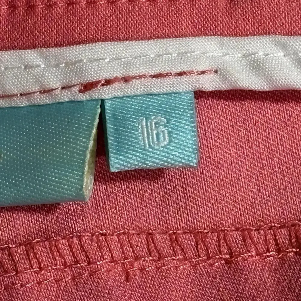 Anthony's Shorts Womens 16 Pink Coral Reef Bermuda Stretch Resort Wear Casual